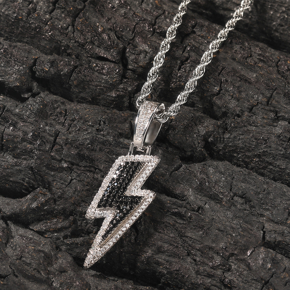 Collier Hip-Hop Personnalisé Polyvalent Lightning