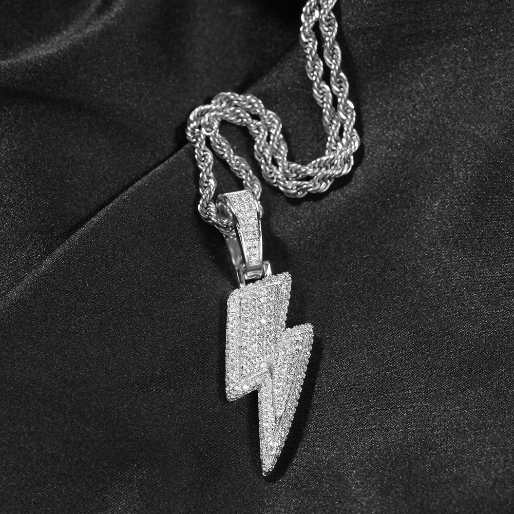 Collier Hip-Hop Personnalisé Polyvalent Lightning