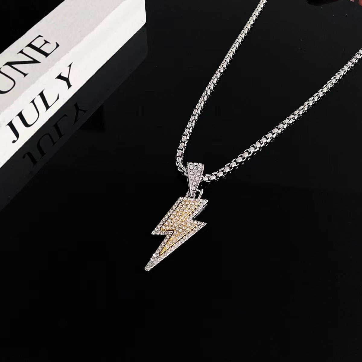 Collier Hip-Hop Personnalisé Polyvalent Lightning