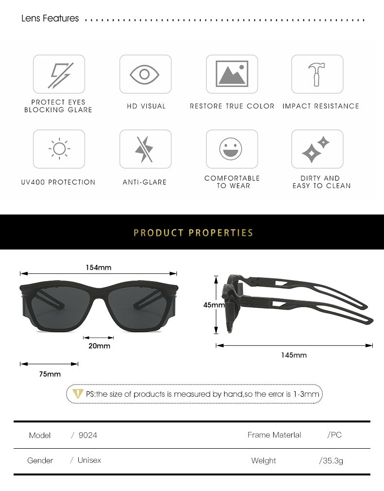 Lunettes de soleil de nouveau style pour hommes et femmes, petites lunettes de soleil de sport de plein air haut de gamme qui mettent en forme le visage 