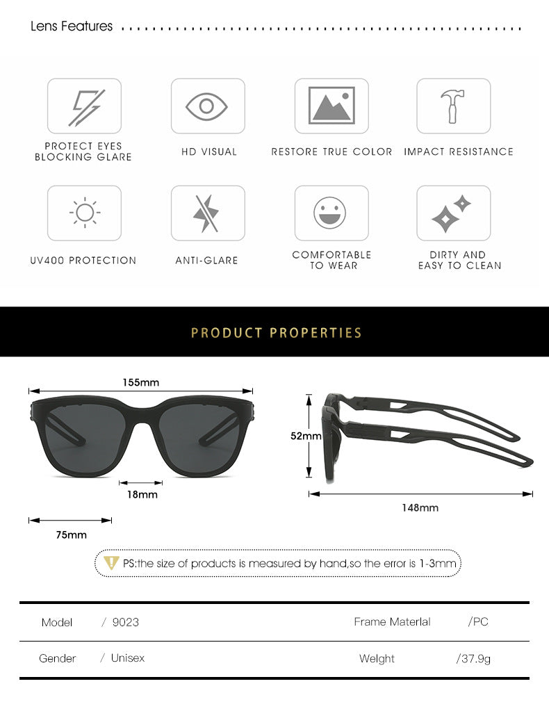 Lunettes de soleil de nouveau style pour hommes et femmes, petites lunettes de soleil d'extérieur haut de gamme et mettant en valeur le visage 